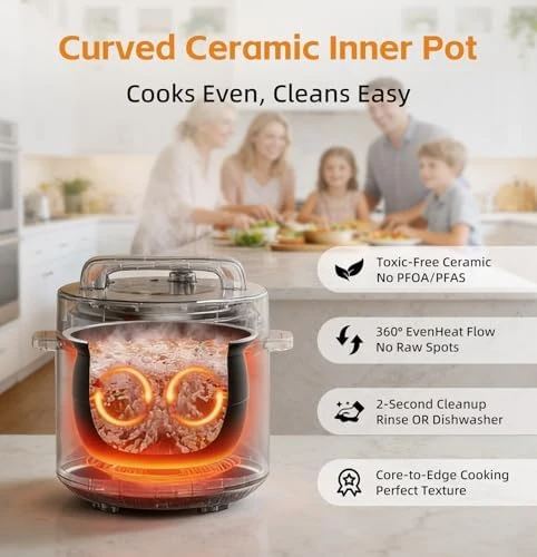Dual-Pot Electric Pressure Cooker, 12-in-1 Multi Cooker with 6QT Stainless Steel & 5QT Ceramic Pot — Multicooker, Fullwill