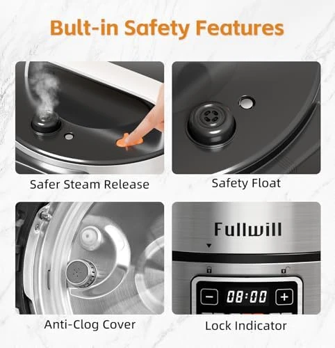 Dual-Pot Electric Pressure Cooker, 12-in-1 Multi Cooker with 6QT Stainless Steel & 5QT Ceramic Pot — Multicooker, Fullwill