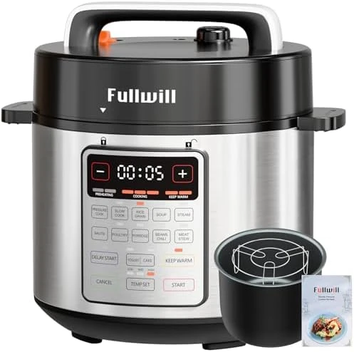 Dual-Pot Electric Pressure Cooker, 12-in-1 Multi Cooker with 6QT Stainless Steel & 5QT Ceramic Pot — Multicooker, Fullwill