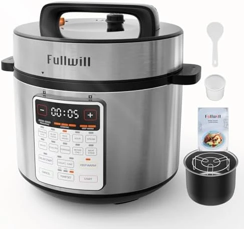 Dual-Pot Electric Pressure Cooker, 12-in-1 Multi Cooker with 6QT Stainless Steel & 5QT Ceramic Pot — Multicooker, Fullwill