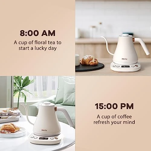 Electric Gooseneck Kettle with Keep Warm & LCD Display — Electric Kettle, Mecity