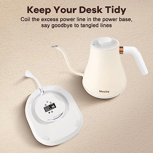 Electric Gooseneck Kettle with Keep Warm & LCD Display — Electric Kettle, Mecity