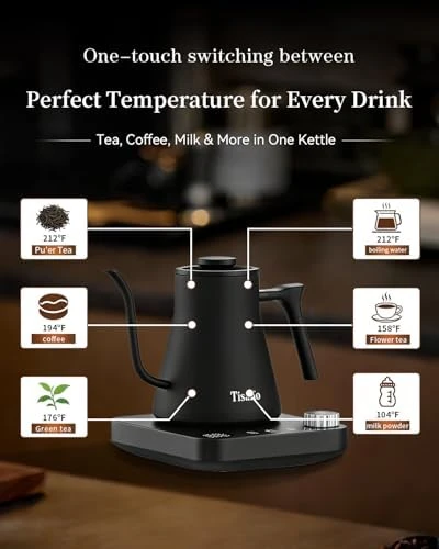 Electric Kettle for Pour Over Coffee — Electric Kettle, Tisanio