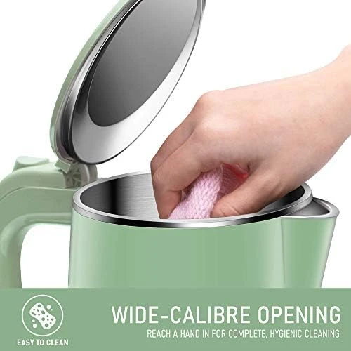 Electric Kettle Quiet, Double Wall Hot Water Boiler BPA-Free, Cool Touch, Cordless — Electric Kettle, COOKTRON