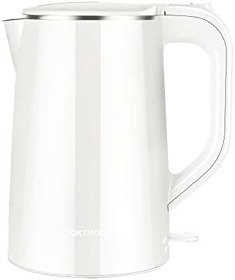 Electric Kettle Quiet, Double Wall Hot Water Boiler BPA-Free, Cool Touch, Cordless — Electric Kettle, COOKTRON