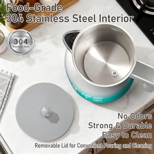 Electric Kettle with Temperature Control, 5 Preset Temps & 2H Keep Warm, 1200W Cool-Touch BPA-Free Electric Tea Kettle,... — Electric Kettle, Fashome