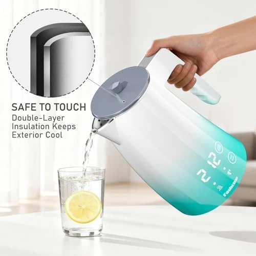 Electric Kettle with Temperature Control, 5 Preset Temps & 2H Keep Warm, 1200W Cool-Touch BPA-Free Electric Tea Kettle,... — Electric Kettle, Fashome