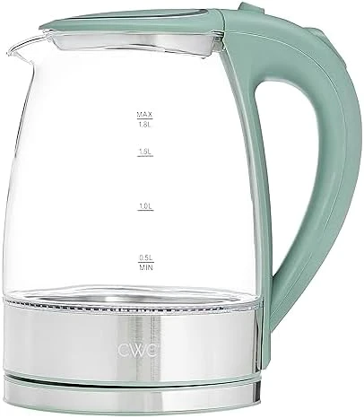 Electric Tea Kettle, 1.8L Cordless Hot Water Boiler, 1200W Rapid Boil, Auto Shutoff & Boil Dry Protection, Sleek... — Electric Kettle, COOK WITH COLOR