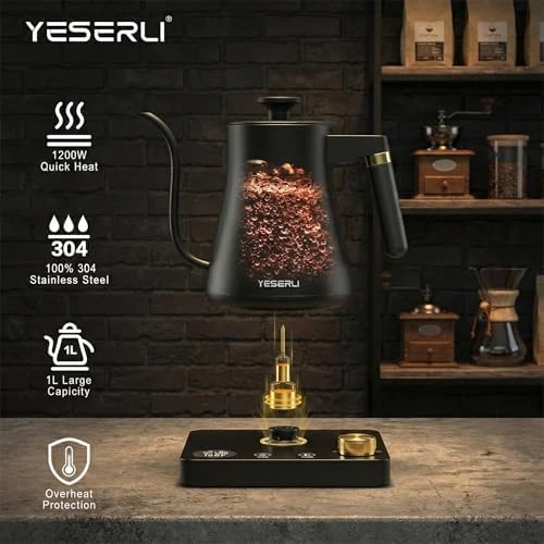 Gooseneck Electric Kettle with Temperature Control — Electric Kettle, YESERLI