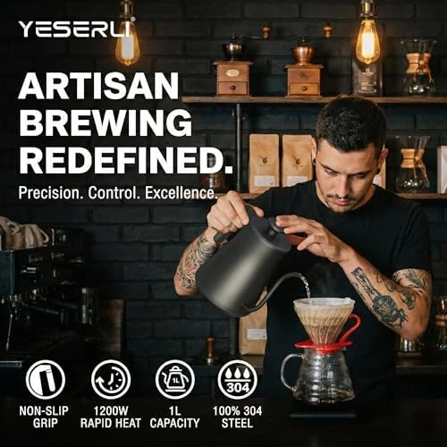 Gooseneck Electric Kettle with Temperature Control — Electric Kettle, YESERLI