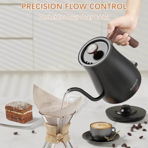 Gooseneck Electric Kettle with Thermometer — Electric Kettle, Anfilank