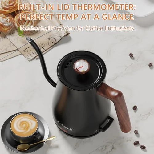Gooseneck Electric Kettle with Thermometer — Electric Kettle, Anfilank