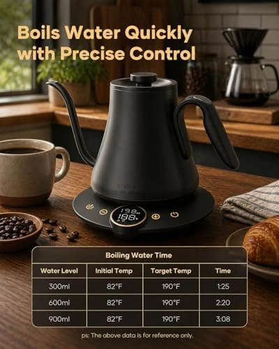 Gooseneck Electric Kettle — Electric Kettle, Cocinare