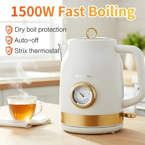 Retro Electric Kettle with Temperature Gauge — Electric Kettle, QUAXWELL