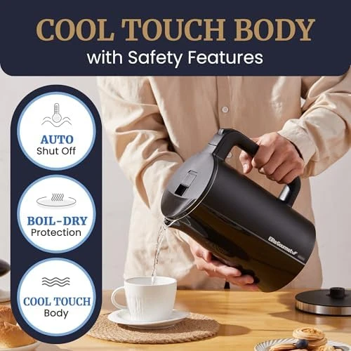 1.7L Cool-Touch Fast Boil Electric Kettle — Electric Kettle, Elite Gourmet