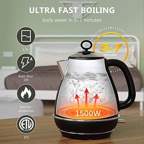1.7L Electric Kettle with Auto Shut-Off — Electric Kettle, evoloop