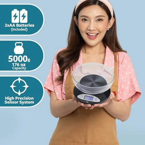 Digital Kitchen Scale with Removable Bowl — Kitchen Gadgets, Smart Weigh