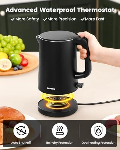 Double Wall Stainless Steel Hot Water Boiler — Electric Kettle, SKOBOIL