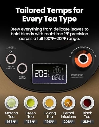 Electric Gooseneck Kettle with Precise Temperature Control — Electric Kettle, Vianté