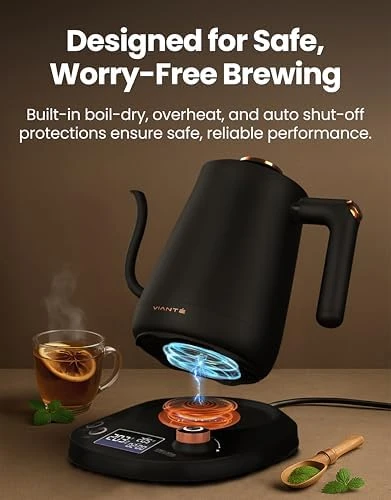 Electric Gooseneck Kettle with Precise Temperature Control — Electric Kettle, Vianté