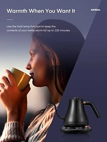Electric Gooseneck Kettle with Temperature Control — Electric Kettle, Aiheal