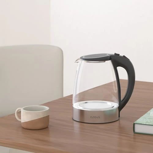 Electric Kettle 1800W Cool Touch Anti-scalding Design 1.8L Large Capacity BPA-Free White — Electric Kettle, AZEUS