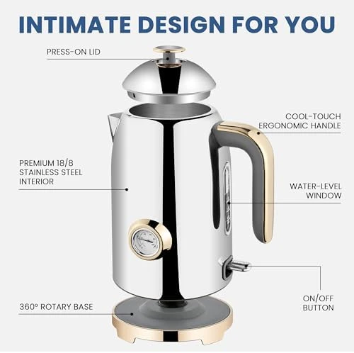 Electric Kettle - 57oz Hot Tea Water Boiler with Thermometer — Electric Kettle, SUSTEAS