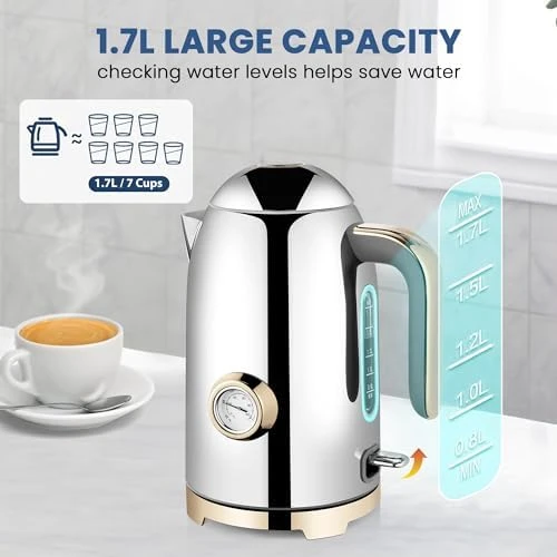 Electric Kettle - 57oz Hot Tea Water Boiler with Thermometer — Electric Kettle, SUSTEAS