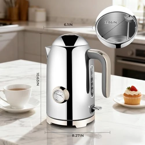 Electric Kettle - 57oz Hot Tea Water Boiler with Thermometer — Electric Kettle, SUSTEAS