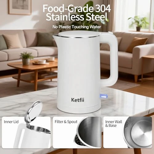 Electric Kettle, Double-Walled, 1000W — Electric Kettle, Ketfii