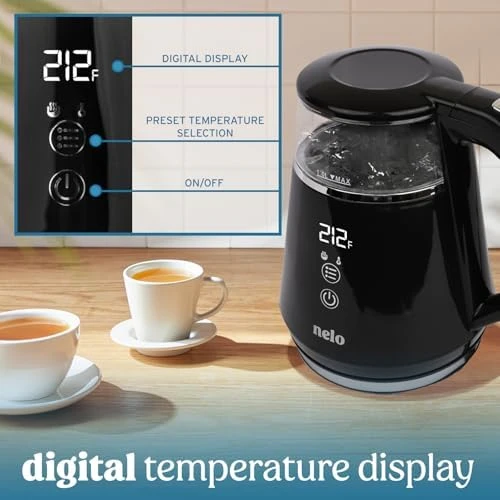 Electric Kettle with 5 Temperature Control Presets — Electric Kettle, NELO