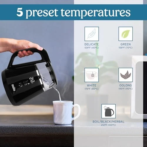 Electric Kettle with 5 Temperature Control Presets — Electric Kettle, NELO