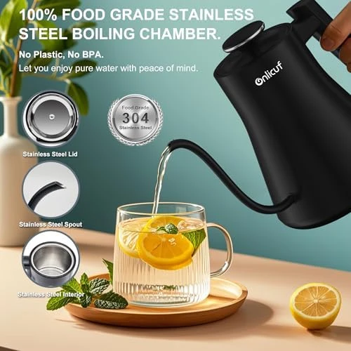Electric Kettle with Goose Neck Spout — Electric Kettle, Onlicuf