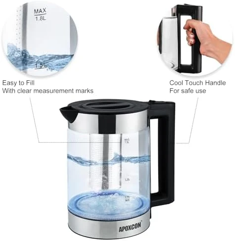 Electric Kettle with Removable Infuser — Electric Kettle, APOXCON