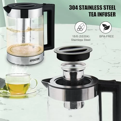 Electric Kettle with Removable Infuser — Electric Kettle, APOXCON
