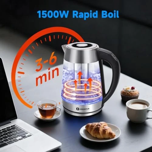 Electric Kettle with Temperature Control and Tea Infuser — Electric Kettle, Aigostar