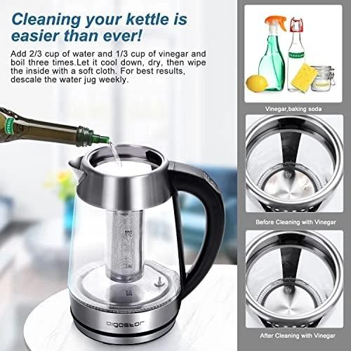 Electric Kettle with Temperature Control and Tea Infuser — Electric Kettle, Aigostar