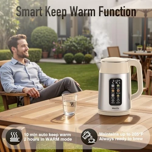 Electric Kettle with Touch Screen Temperature Control — Electric Kettle, Mecity