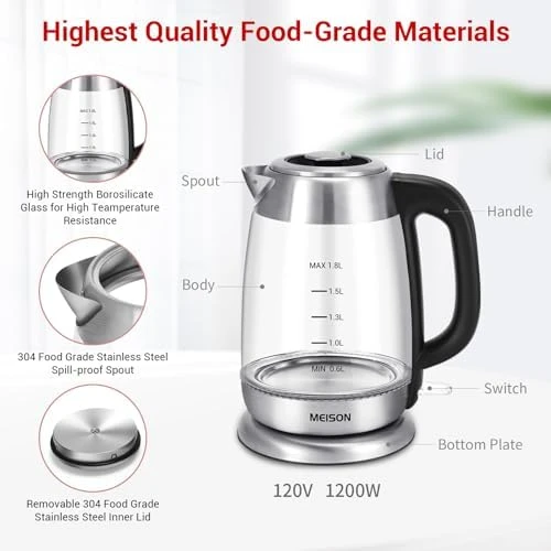Electric Tea Kettle Glass — Electric Kettle, MEISON