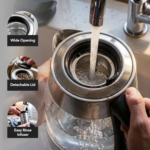 Electric Tea Kettle with Temperature Control and Removable Tea Infuser — Electric Kettle, OVENTE