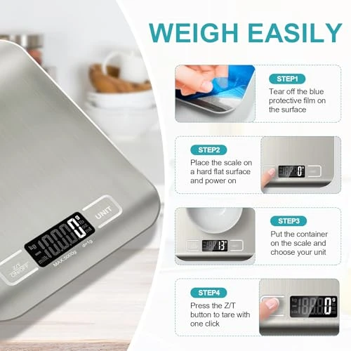 Food Scale, 11lb Kitchen Scale with 6 Units Tare Function & LCD Display — Kitchen Gadgets, SOYOK
