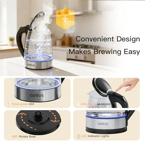 Glass Electric Kettle — Electric Kettle, AZEUS