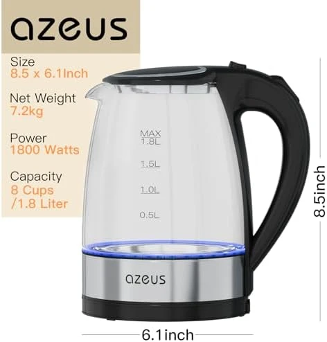 Glass Electric Kettle — Electric Kettle, AZEUS