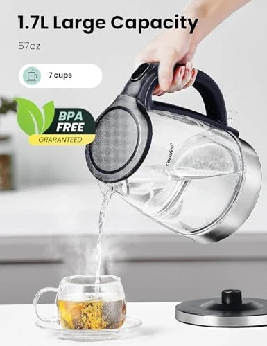 Glass Electric Tea Kettle & Hot Water Kettle — Electric Kettle, COMFEE'