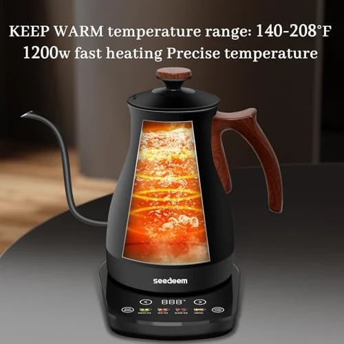 Gooseneck Electric Kettle Full Touch Screen — Electric Kettle, SEEDEEM