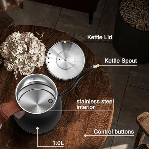 Gooseneck Electric Kettle Full Touch Screen — Electric Kettle, SEEDEEM
