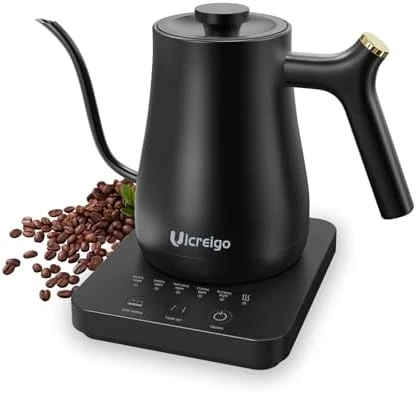 Gooseneck Electric Kettle with Temperature Control — Electric Kettle, Ulcreigo