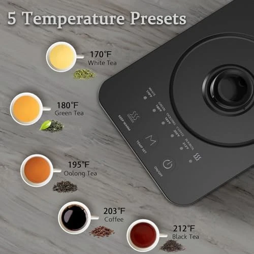 Gooseneck Electric Kettle with Temperature Control — Electric Kettle, Ulcreigo