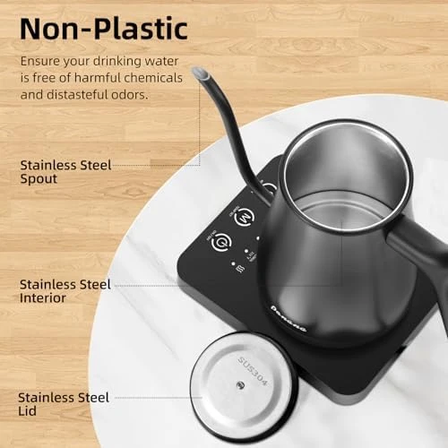 Gooseneck Electric Kettle with Temperature Control and LCD Display — Electric Kettle, Panana