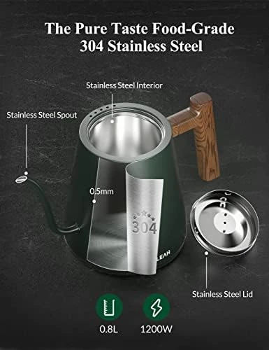 Gooseneck Electric Kettle with Temperature Control — Electric Kettle, KLEAH